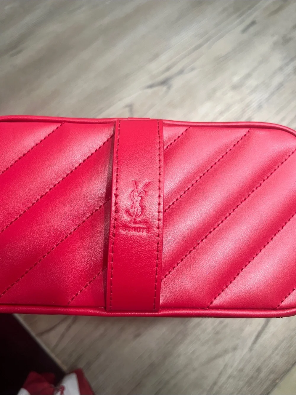 YSL Red Quilted Vanity Case